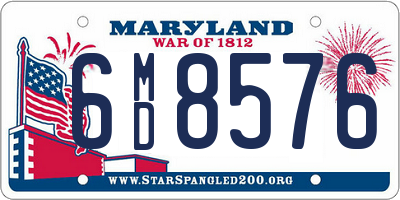 MD license plate 6MD8576