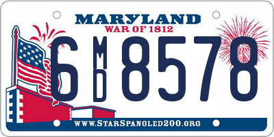 MD license plate 6MD8578