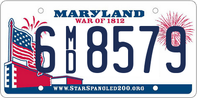 MD license plate 6MD8579