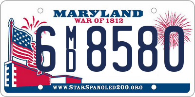 MD license plate 6MD8580