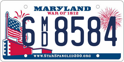 MD license plate 6MD8584