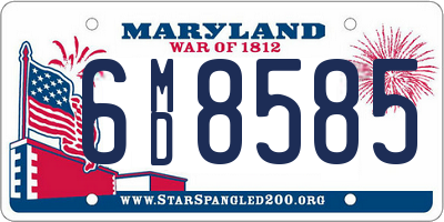 MD license plate 6MD8585