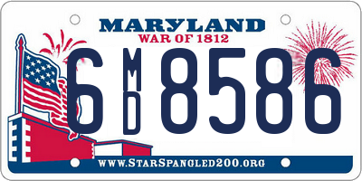 MD license plate 6MD8586