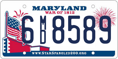 MD license plate 6MD8589