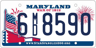 MD license plate 6MD8590