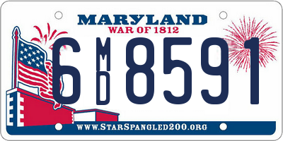 MD license plate 6MD8591