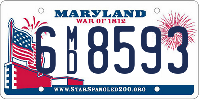 MD license plate 6MD8593