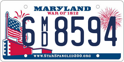 MD license plate 6MD8594