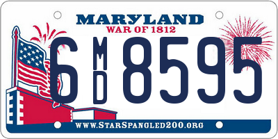 MD license plate 6MD8595