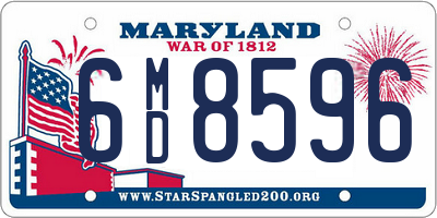 MD license plate 6MD8596