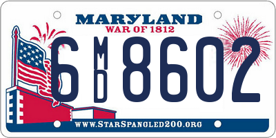 MD license plate 6MD8602