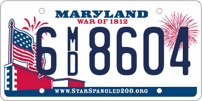 MD license plate 6MD8604