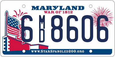 MD license plate 6MD8606