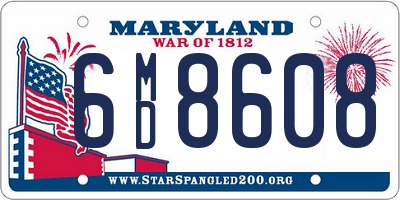 MD license plate 6MD8608