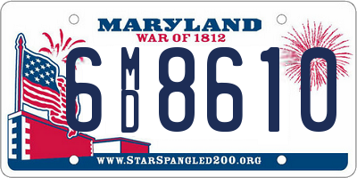 MD license plate 6MD8610