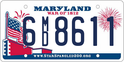 MD license plate 6MD8611