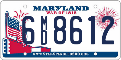 MD license plate 6MD8612