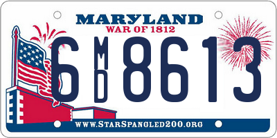 MD license plate 6MD8613