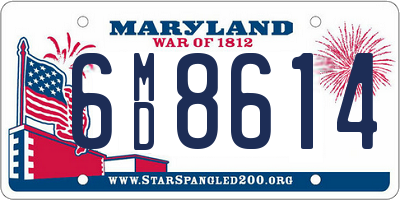 MD license plate 6MD8614