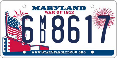 MD license plate 6MD8617