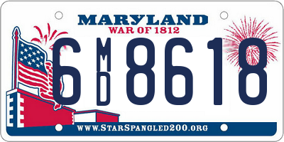 MD license plate 6MD8618