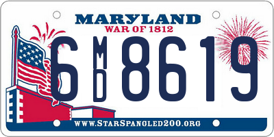 MD license plate 6MD8619