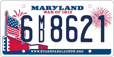 MD license plate 6MD8621