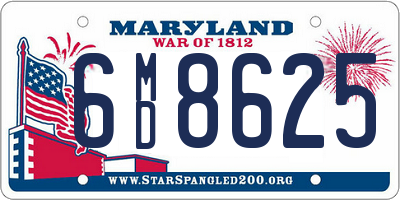 MD license plate 6MD8625