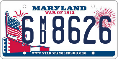 MD license plate 6MD8626