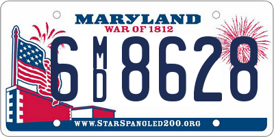 MD license plate 6MD8628