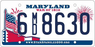 MD license plate 6MD8630