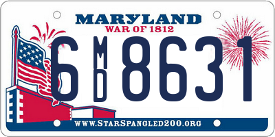 MD license plate 6MD8631