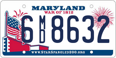 MD license plate 6MD8632