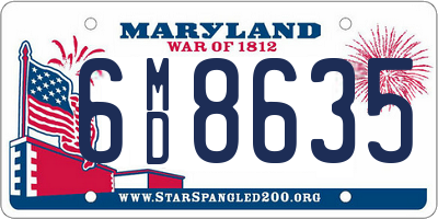 MD license plate 6MD8635