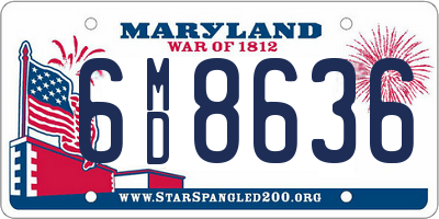 MD license plate 6MD8636