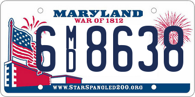 MD license plate 6MD8638