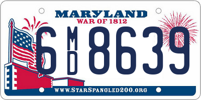 MD license plate 6MD8639