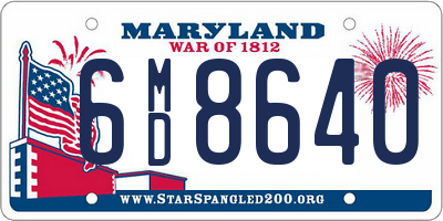 MD license plate 6MD8640