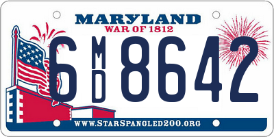 MD license plate 6MD8642