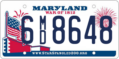 MD license plate 6MD8648