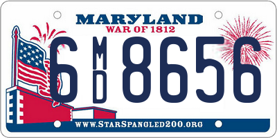 MD license plate 6MD8656