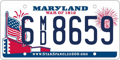 MD license plate 6MD8659