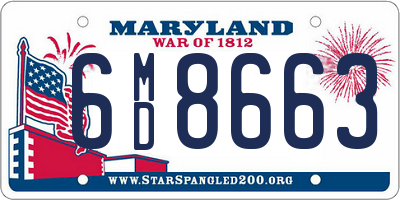 MD license plate 6MD8663