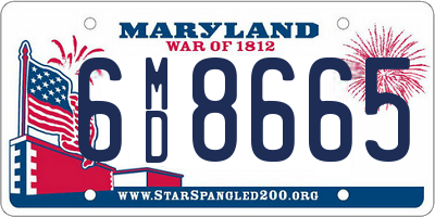 MD license plate 6MD8665