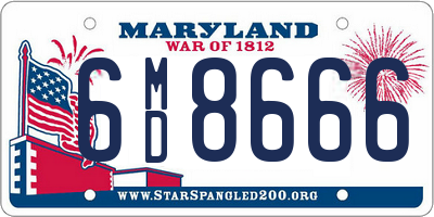 MD license plate 6MD8666