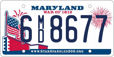 MD license plate 6MD8677