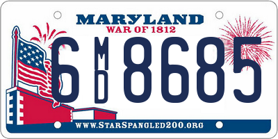 MD license plate 6MD8685