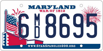 MD license plate 6MD8695