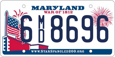 MD license plate 6MD8696