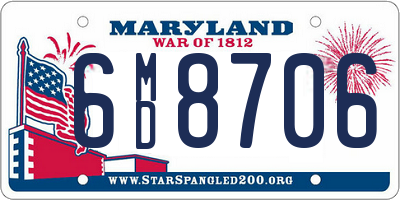 MD license plate 6MD8706